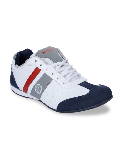 Liberty Men White Colourblocked Sneakers