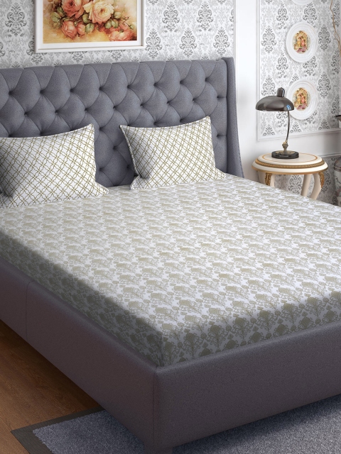 CORE Designed by SPACES Green Ethnic Motifs 144 TC Cotton 1 Queen Bedsheet with 2 Pillow Covers
CORE Designed by SPACES Green Ethnic Motifs 144 TC Cotton 1 Queen Bedsheet with 2 Pillow Covers