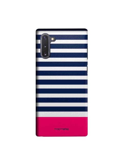 macmerise White & Blue Simply Stripes Sublime Samsung Galaxy Note 10 Back Case