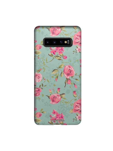 macmerise Green & Pink Flowers Sublime Samsung Galaxy S10 Plus Back Case