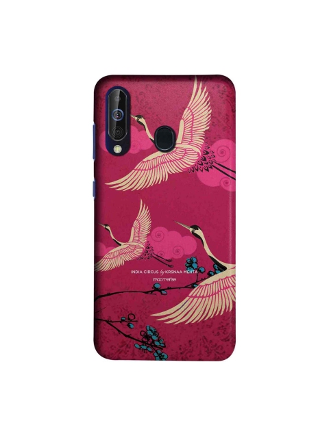 macmerise Pink & Yellow Flying Flamingoes Samsung Galaxy A60 Back Case