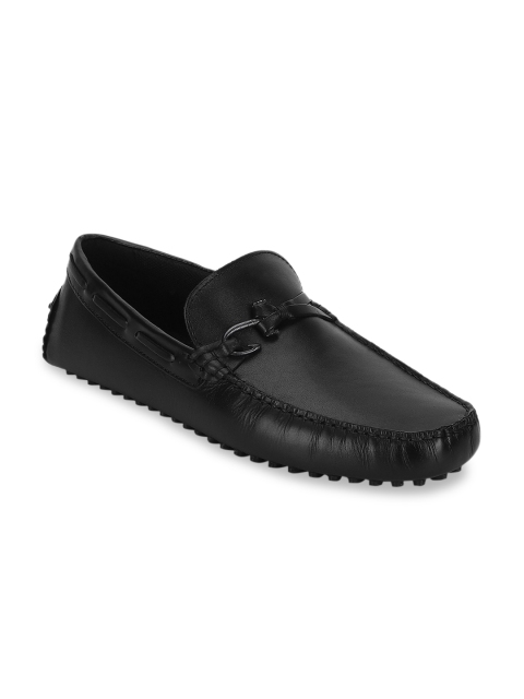 Red Tape Men Black Solid Leather Formal Loafers