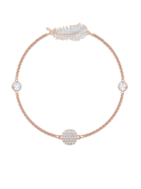 Swarovski White & Rose-gold Tone Plated Remix Collection Feather Strand Link Bracelet
Swarovski White & Rose-gold Tone Plated Remix Collection Feather Strand Link Bracelet