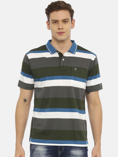 Classic Polo Men Multicoloured Striped Polo Collar T-shirt, Multi