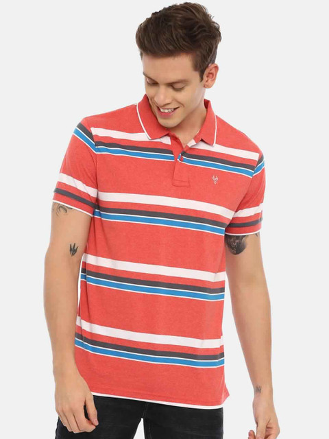 Classic Polo Men Orange Striped Polo Collar T-shirt 
Classic Polo Men Orange Striped Polo Collar T-shirt