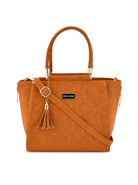 Bellissa Mustard Yellow Solid Handheld Bag