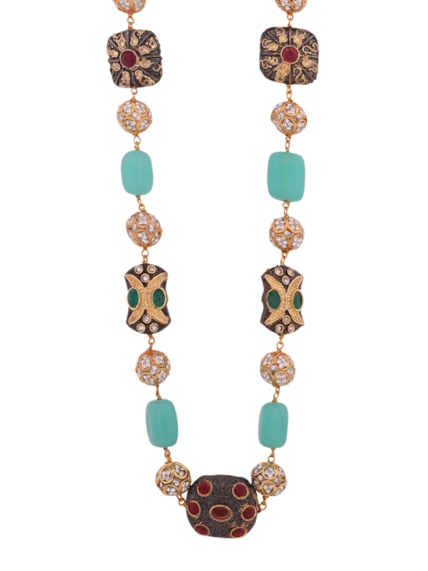 Shoshaa Gold & Sea Green Statement Necklace