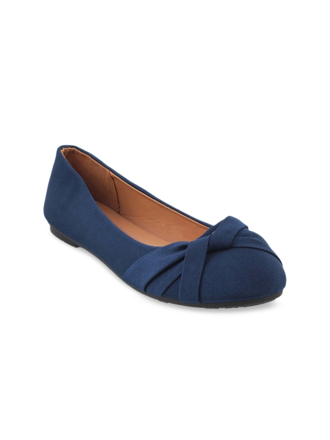 Metro Women Blue Solid Ballerinas