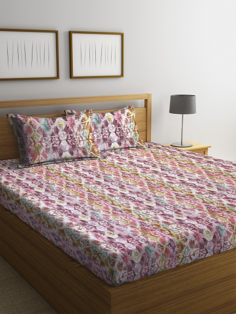 BOMBAY DYEING Red & Purple Abstract 160 TC Cotton 1 King Bedsheet with 2 Pillow Covers
BOMBAY DYEING Red & Purple Abstract 160 TC Cotton 1 King Bedsheet with 2 Pillow Covers