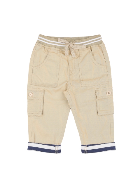 Pantaloons Baby Boys Beige Solid Regular Fit Cargo Shorts