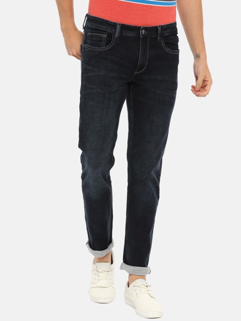 Classic Polo Men Navy Blue Slim Fit Mid-Rise Clean Look Jeans