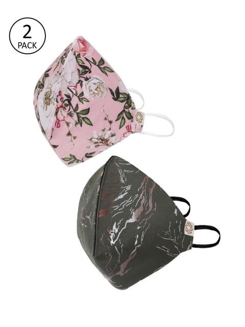 VASTRAMAY Unisex 2 Pcs 4-Ply Reusable Outdoor Fashion Masks With Fible Potli Bag, Green
VASTRAMAY Unisex 2 Pcs 4-Ply Reusable Outdoor Fashion Masks With Fible Potli Bag, Green