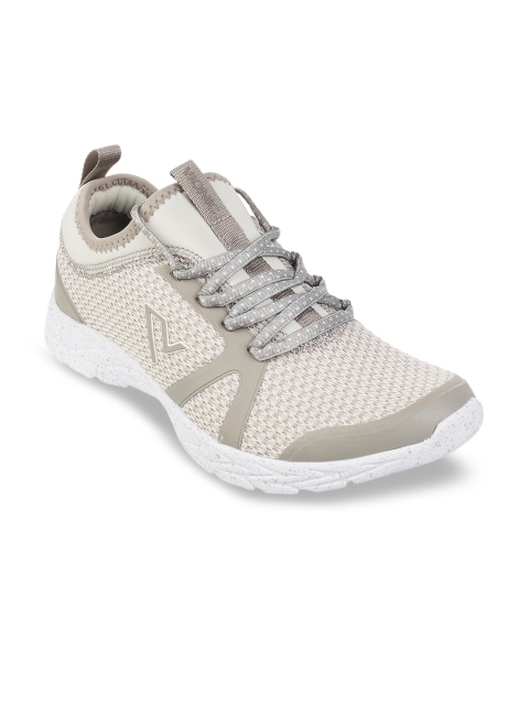 VIONIC Women Grey & Beige Woven Design Orthotic Friendly Sneakers