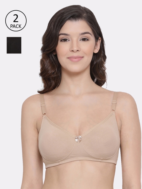 LYRA Pack of 2 Solid Non-Wired Non Padded Everyday Bras LYRA_BRA_513_BL_SK_2PC, Beige
LYRA Pack of 2 Solid Non-Wired Non Padded Everyday Bras LYRA_BRA_513_BL_SK_2PC, Beige