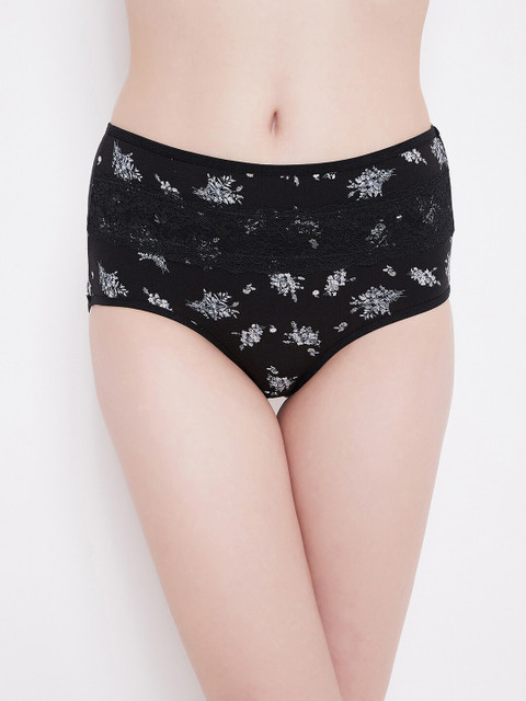 Clovia Women Black & White Floral Printed Hipster Briefs With Lace Insert PN3364G133XL
Clovia Women Black & White Floral Printed Hipster Briefs With Lace Insert PN3364G133XL