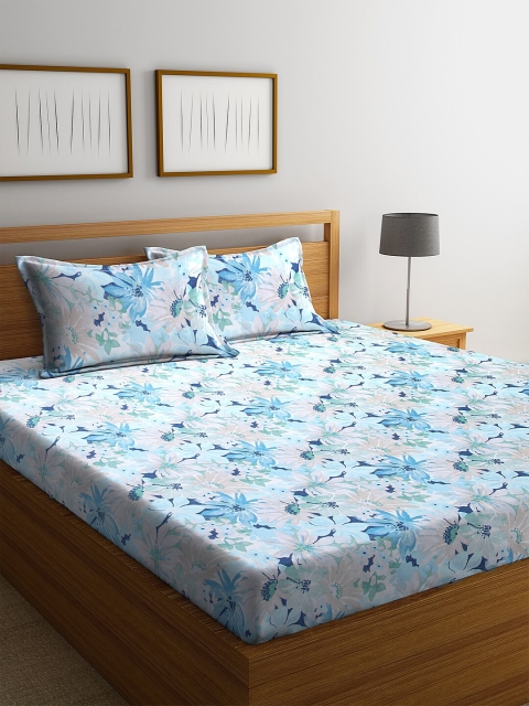 BOMBAY DYEING Blue & White Floral 160 TC Cotton 1 King Bedsheet with 2 Pillow Covers
BOMBAY DYEING Blue & White Floral 160 TC Cotton 1 King Bedsheet with 2 Pillow Covers