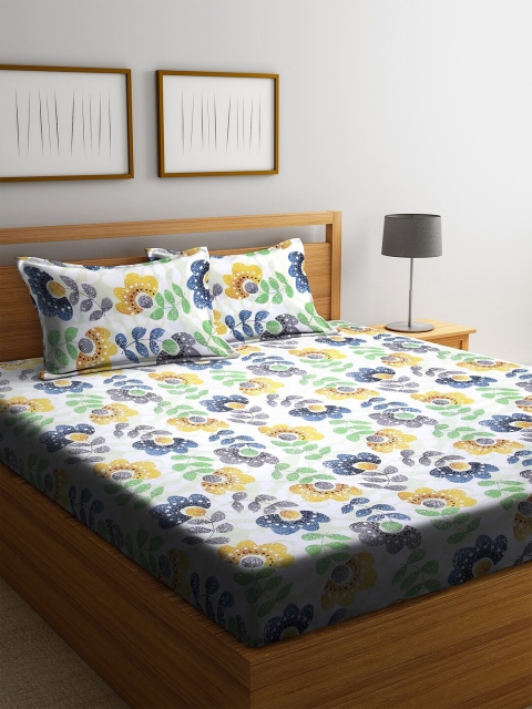 BOMBAY DYEING White & Purple Floral 144 TC Cotton 1 Queen Bedsheet with 2 Pillow Covers
BOMBAY DYEING White & Purple Floral 144 TC Cotton 1 Queen Bedsheet with 2 Pillow Covers