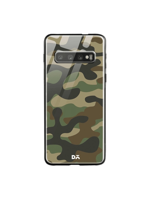 DailyObjects Brown & Grey Camouflage Samsung Galaxy S10 Glass Case