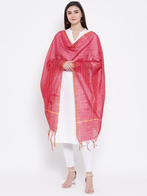 SHINGORA Red & Yellow Striped Dupatta