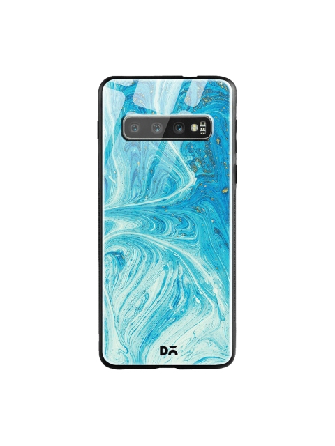 DailyObjects Blue & White Marble Painting Samsung Galaxy S10 Glass Case