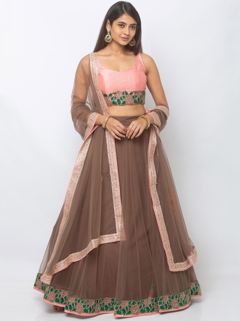 6Y COLLECTIVE Bronze-Toned & Pink Embroidered Ready to Wear Lehenga & Unstitched Blouse with Dupatta
6Y COLLECTIVE Bronze-Toned & Pink Embroidered Ready to Wear Lehenga & Unstitched Blouse with Dupatta