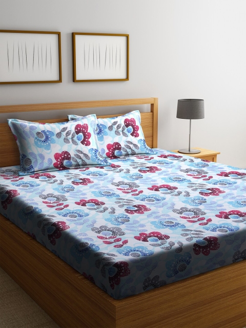 BOMBAY DYEING White & Blue Floral 144 TC Cotton 1 Queen Bedsheet with 2 Pillow Covers
BOMBAY DYEING White & Blue Floral 144 TC Cotton 1 Queen Bedsheet with 2 Pillow Covers