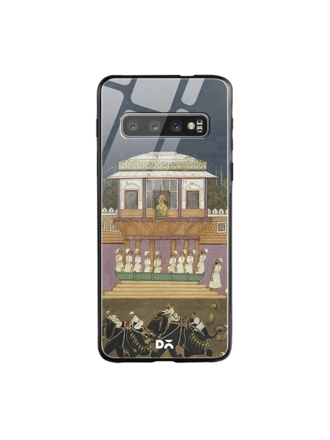 DailyObjects Grey & Brown Royal Parade Samsung Galaxy S10 Glass Case