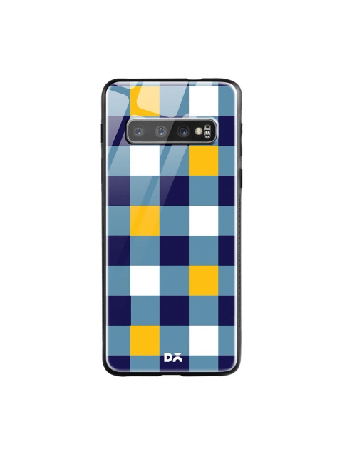 DailyObjects Blue & White Quartet Checks 1 Samsung Galaxy S10 Glass Case