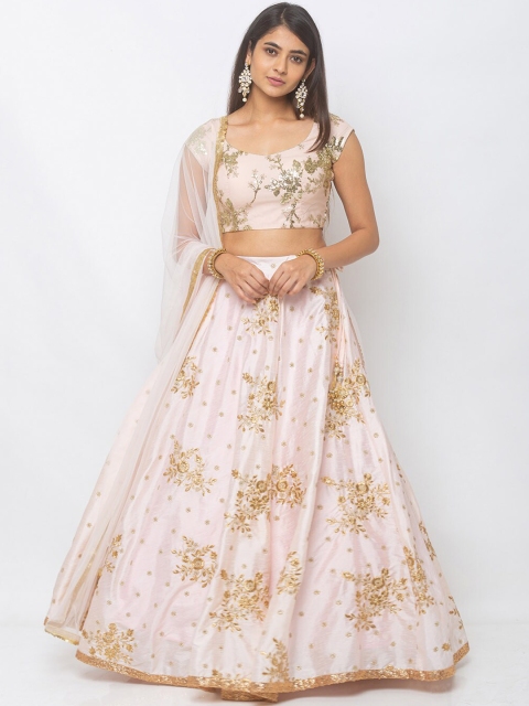 6Y COLLECTIVE Light Pink & Gold Embellished Ready to Wear Lehenga & Unstitched Blouse with Dupatta
6Y COLLECTIVE Light Pink & Gold Embellished Ready to Wear Lehenga & Unstitched Blouse with Dupatta