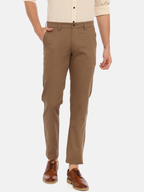 Classic Polo Men Brown Slim Fit Solid Chinos