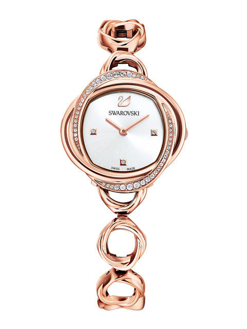 SWAROVSKI Women White & Rose Gold-Plated Crystal Flower Mc Pro Analogue Watch 5547626
SWAROVSKI Women White & Rose Gold-Plated Crystal Flower Mc Pro Analogue Watch 5547626