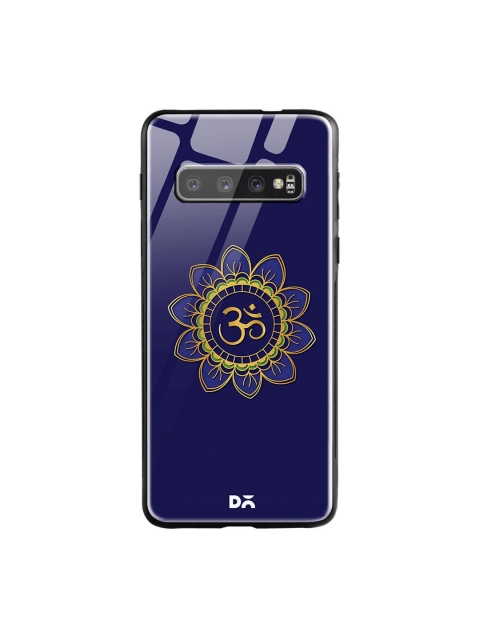 DailyObjects Blue & Yellow OM Samsung Galaxy S10 Shock Absorbent Glass Case
