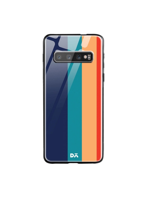 DailyObjects Blue & Brown Vertical Samsung Galaxy S10 Shock Absorbent Glass Case