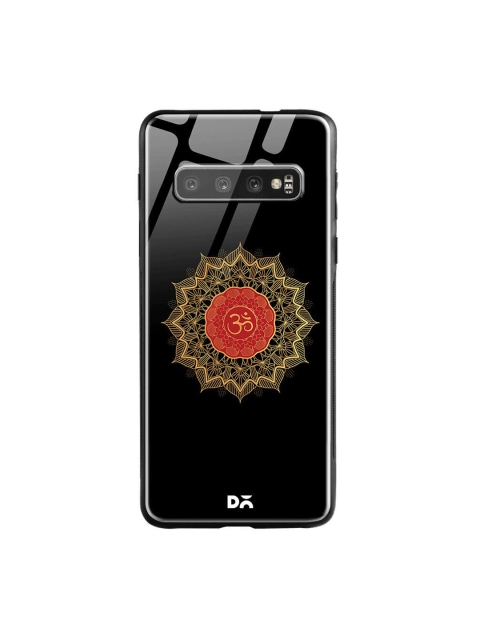 DailyObjects Black & Brown OM Aura Samsung Galaxy S10 Shock Absorbent Glass Case