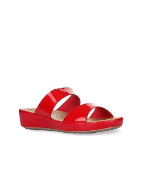 Liberty Women Red Solid Comfort Heels