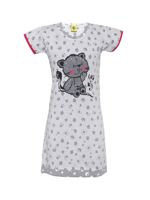 Punkster Girls Grey & Black Printed Nightdress
Punkster Girls Grey & Black Printed Nightdress