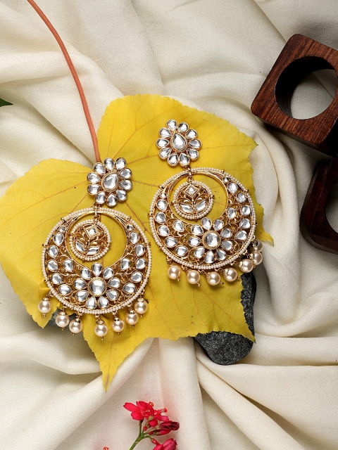 Mali Fionna Gold-Toned Contemporary Chandbalis