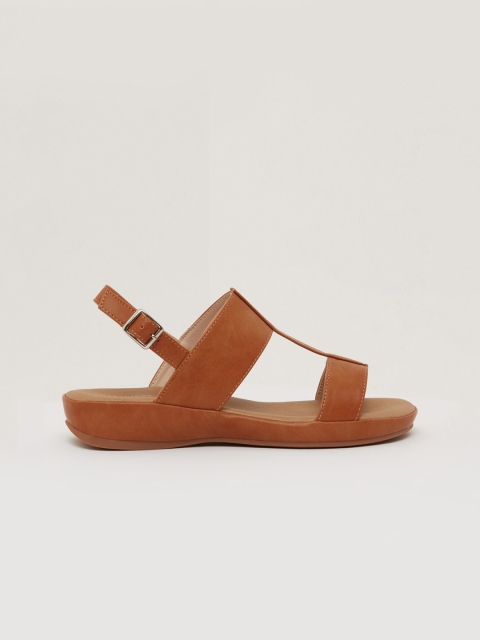 shoexpress Women Tan Solid Sandals