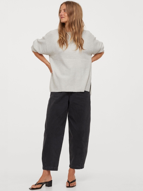 H&M Women Grey Knitted Jumper