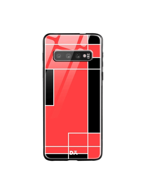 DailyObjects Coral-Red & Black Coral Blocks Samsung Galaxy S10 Glass Case