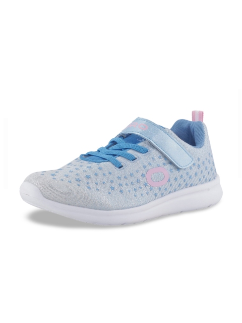 Khadims Girls Blue Printed Slip On Sneakers