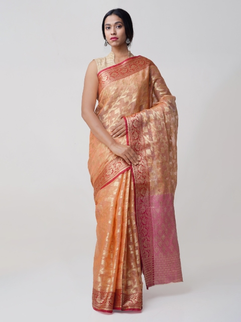 Unnati Silks Beige & Pink Art Silk Woven Design Jamdhani Weaving Handloom Kota Saree
Unnati Silks Beige & Pink Art Silk Woven Design Jamdhani Weaving Handloom Kota Saree