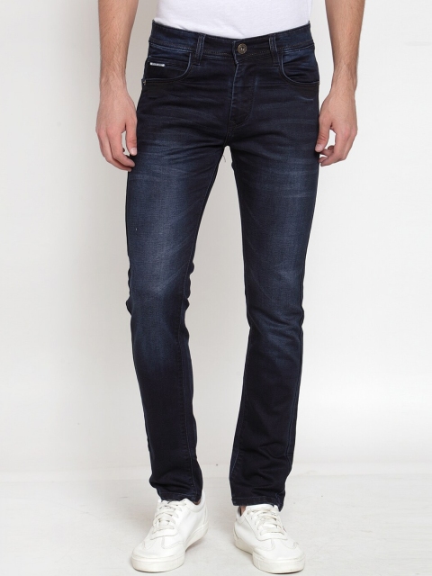Rodamo Men Blue Slim Fit Mid-Rise Low Distress Stretchable Jeans