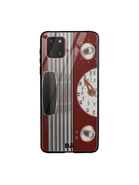 DailyObjects Red & Grey Radio Samsung Galaxy Note 10 Lite Shock Absorbent Glass Case