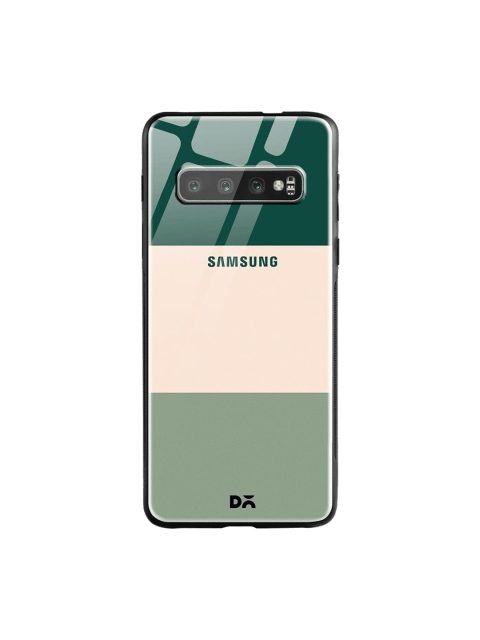 DailyObjects Green & Pink Triplet Samsung Galaxy S10 Shock Absorbent Glass Case