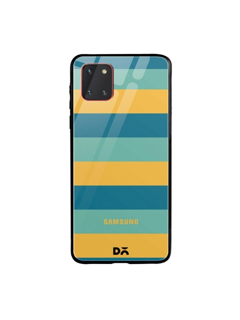 DailyObjects Yellow & Blue Tropical Lines Samsung Galaxy Note 10 Lite Shock Absorbent Glass Case