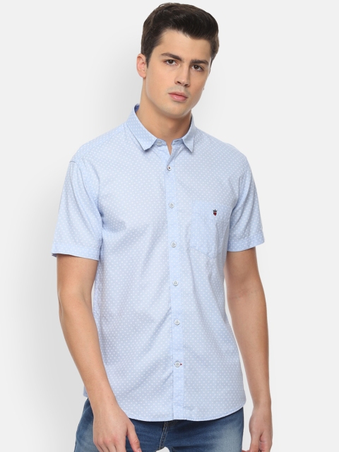 Louis Philippe Sport Men Blue Slim Fit Printed Casual Shirt