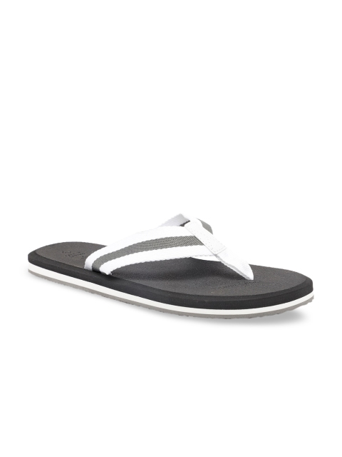 Call It Spring Men White & Grey Striped Thong Flip-Flops