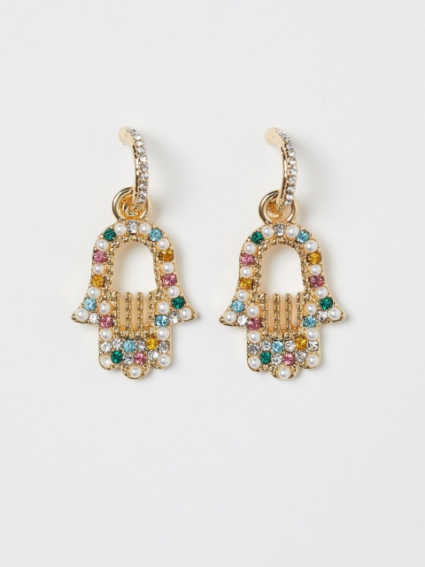 H&M Gold-Toned Hand-Shaped Earrings