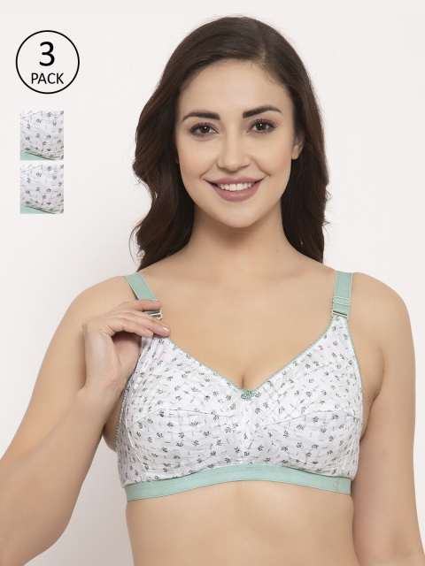 GRACIT Pack Of 3 Green & White Printed Non-Wired Non Padded Everyday Bras PW10-13-13-28
GRACIT Pack Of 3 Green & White Printed Non-Wired Non Padded Everyday Bras PW10-13-13-28